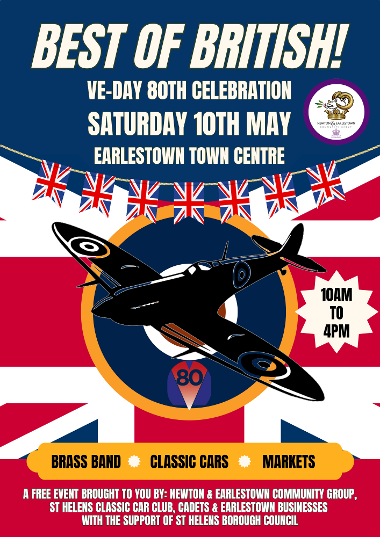 Newton-le-Willows VE-Day 80 Celebration 10 May 2025 Poster