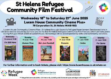 Flyer for St Helens' first film festival