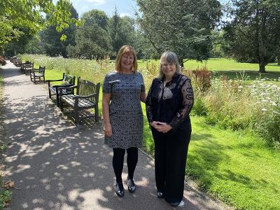 Crematorium shortlisting Cllr Trisha Long, Cabinet Member for Safer, Stronger Communities with Sonia Smith, Team Manager for Bereavement Services at St Helens Crematorium