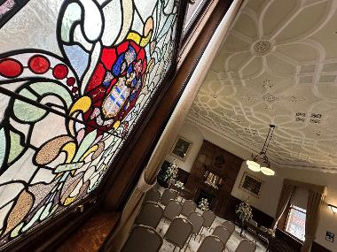 Ceremony Room stained glass window