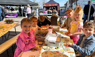 Children at Earlestown Pop Up Market 