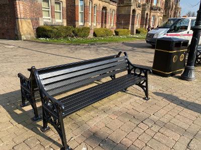 Town centre sprucing bench