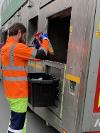 Crew emptying recycling box 2