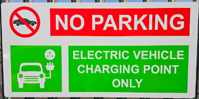 EV charging point sign