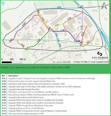 LCWIP Walking Schemes - Haydock Industrial