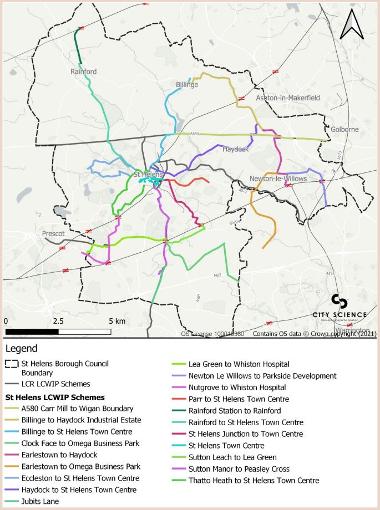 St Helens LCWIP Cycling Schemes 