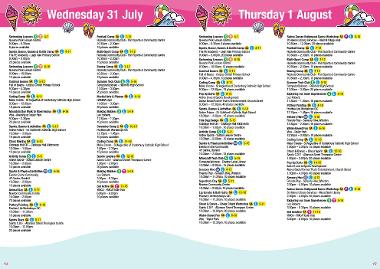 Activities taking place on 31 July & 1 August 2024