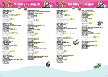 Activities taking place on 12 & 13 August 2024