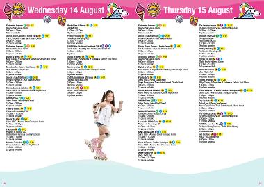 Activities taking place on 14 & 15 August 2024