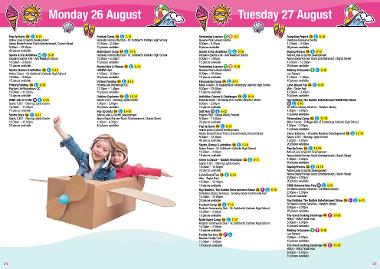 Activities taking place on 26 & 27 August 2024