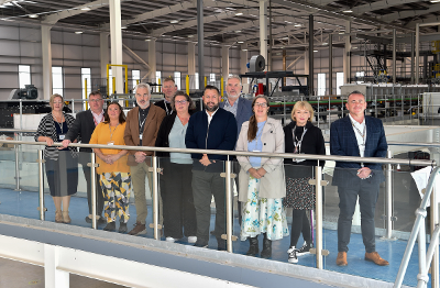 Members of the Liverpool City Region Net Zero cabinet at Glass Futures