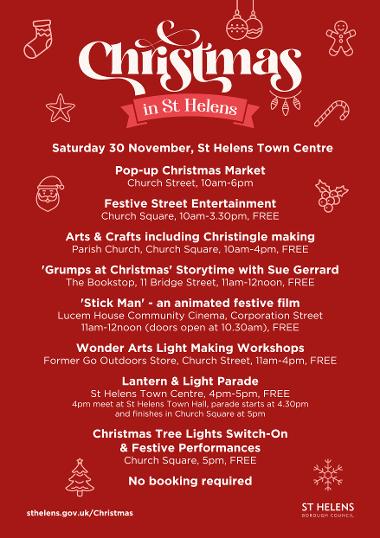 Christmas in St Helens poster